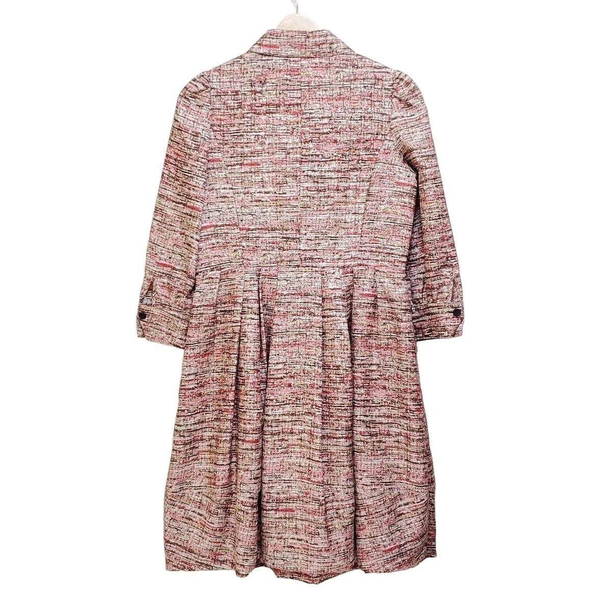 M S GRACY エムズグレイシー ワンピース サイズ38 レディース ベージュ×レッド×マルチ 長袖 春 秋物