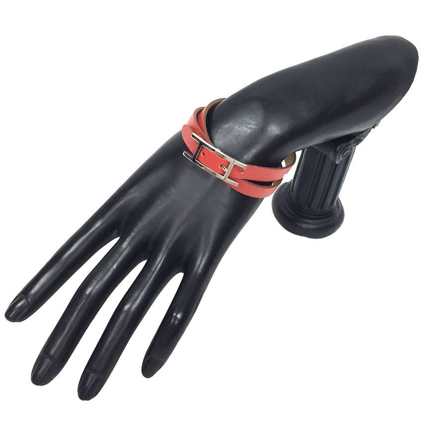 セール HERMES エルメス レザーブレスレット ビーアピ ドゥブル