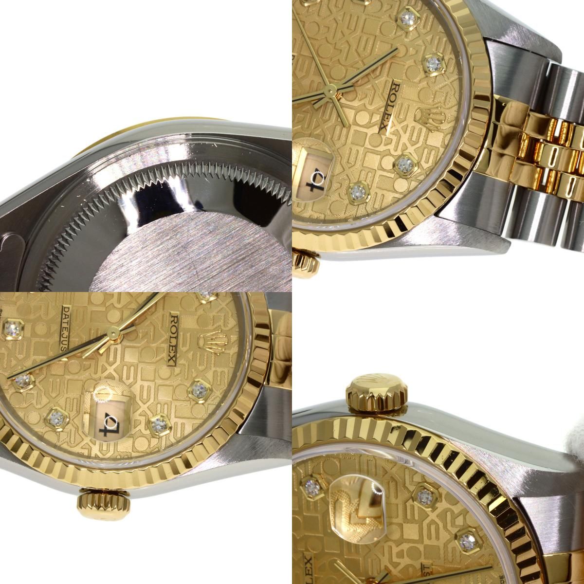 ROLEX ロレックス 16233G デイトジャスト 10P ダイヤモンド 腕時計 SS