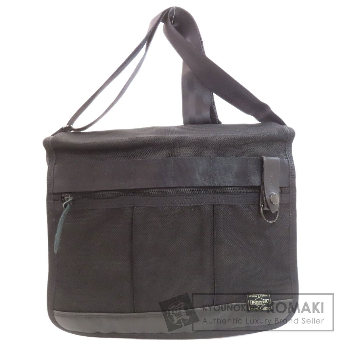 PORTER ポーター ロゴ ヒート メッセンジャーバッグ ショルダーバッグ ナイロンキャンバス メンズ
