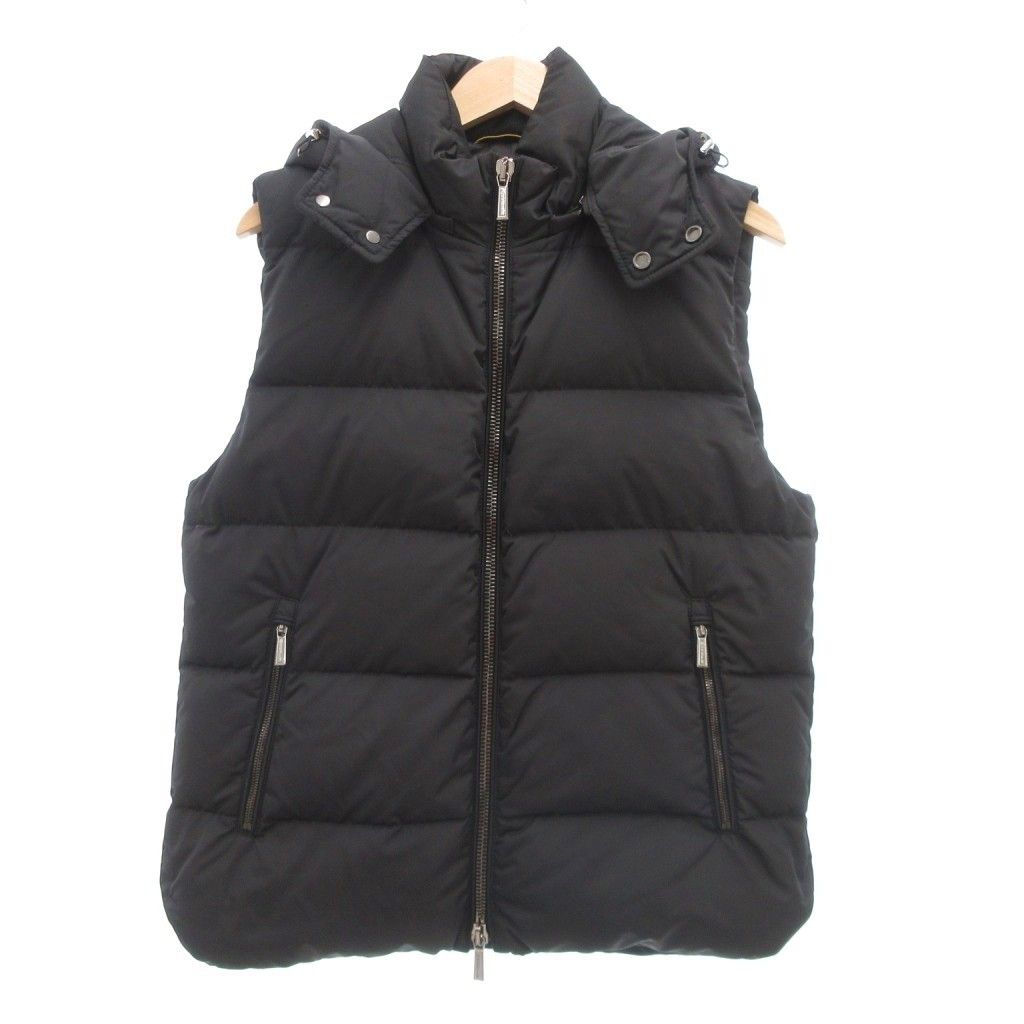 ムーレー MOORER FIRE WK ダウンベスト フード 2 way ジップアップ 50 黒 ブラック UO