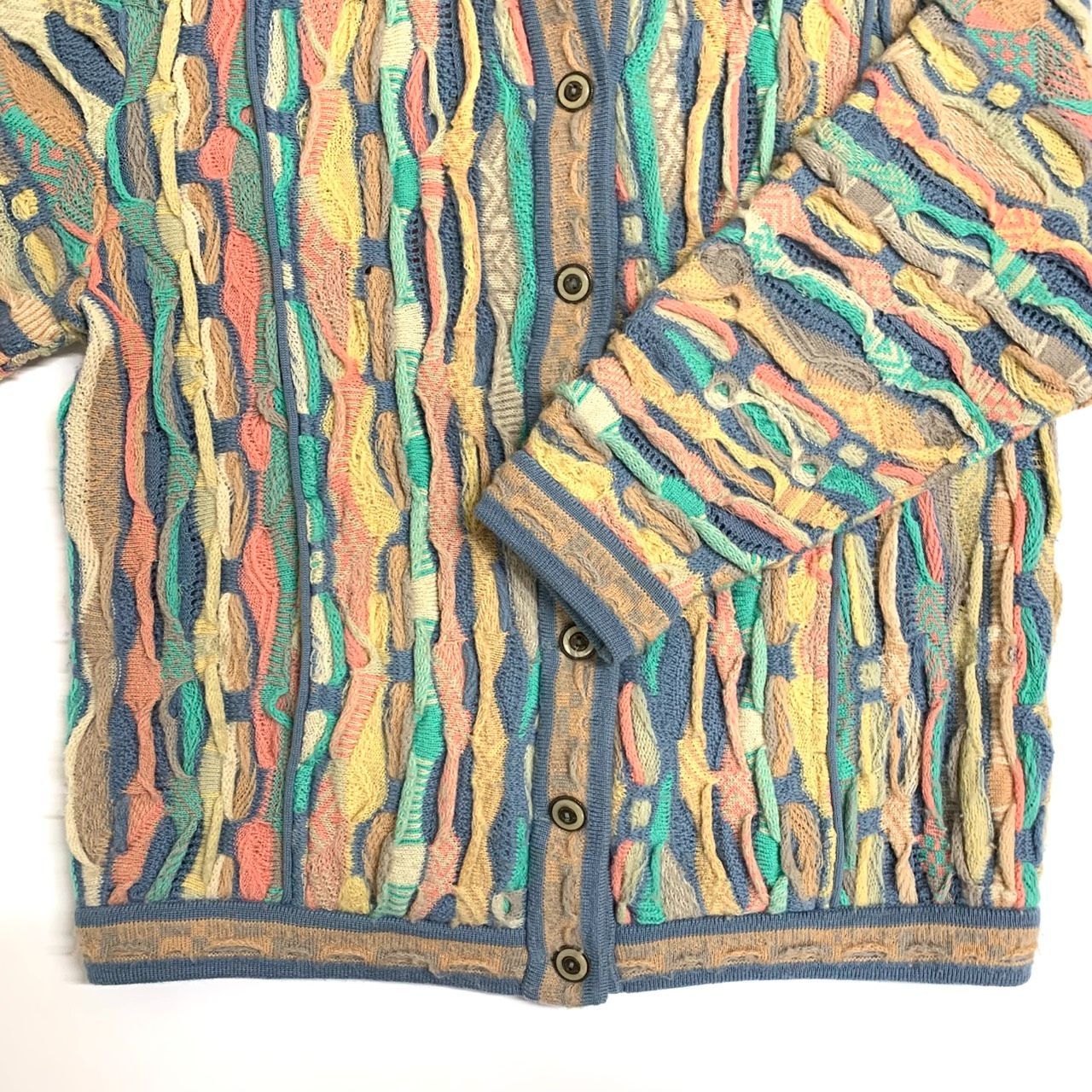 COOGI】クージー/3Dニットカーディガン/SS/パステル系マルチカラー