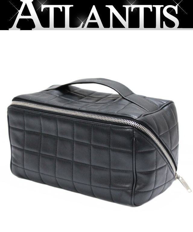 イヴサンローラン YVES SAINT LAURENT セカンドバッグ ハンドバッグ ポーチ レザー 黒 72776