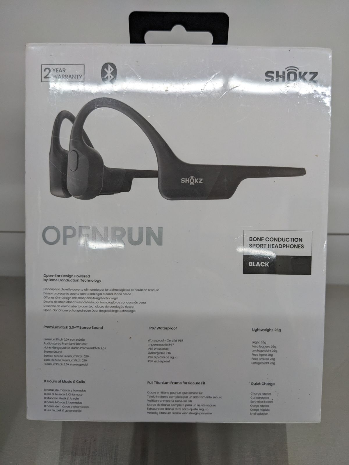 ◎ OpenRun スポーツ骨伝導イヤホン Shokz ショックス ブラック 標準サイズ S 803