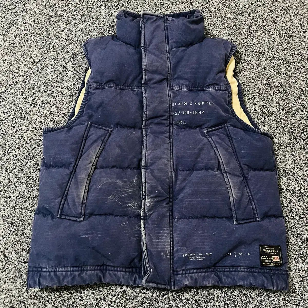 デニムアンドサプライ ダウン ベスト ネイビー