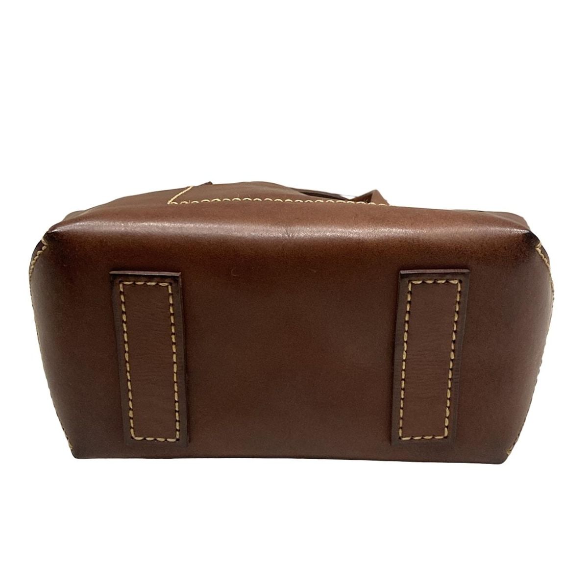 genten ブラウン レザートートバッグ ゲンテン genten トートバッグ 美