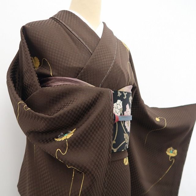 正絹 仕付け糸付