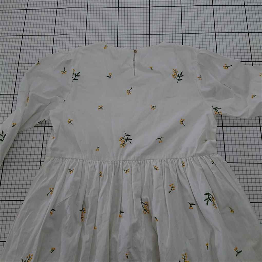 ◇ ⊂ ワンピース ピチ PICH KBP-279 花柄刺繍コットンワンピース 長袖