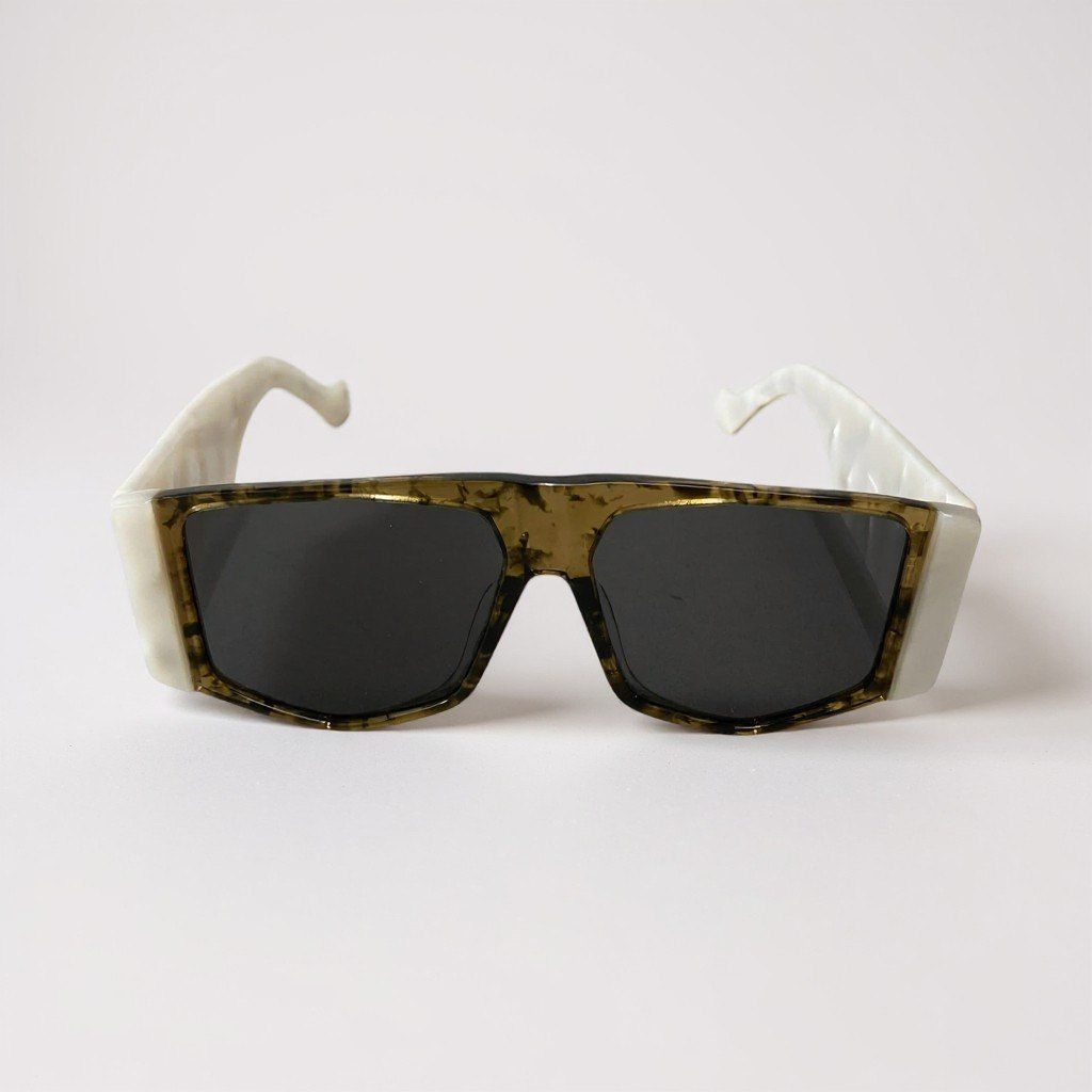 L 10 LOEWE ロエベ サングラス 56□14 クリアブラウン ブラック ホワイト アイウェア メガネ 眼鏡t 18 r