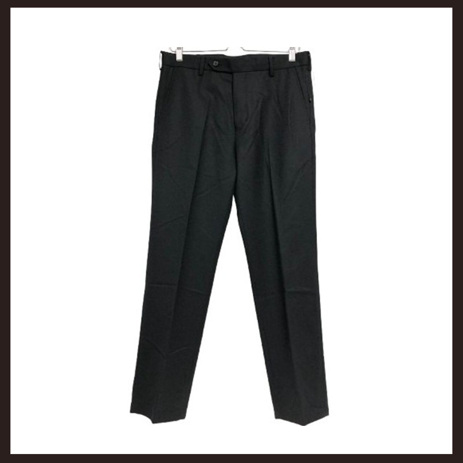 ♥ OBSIDIAN オブシディアン ウール ストレッチストレートパンツ M ブラック