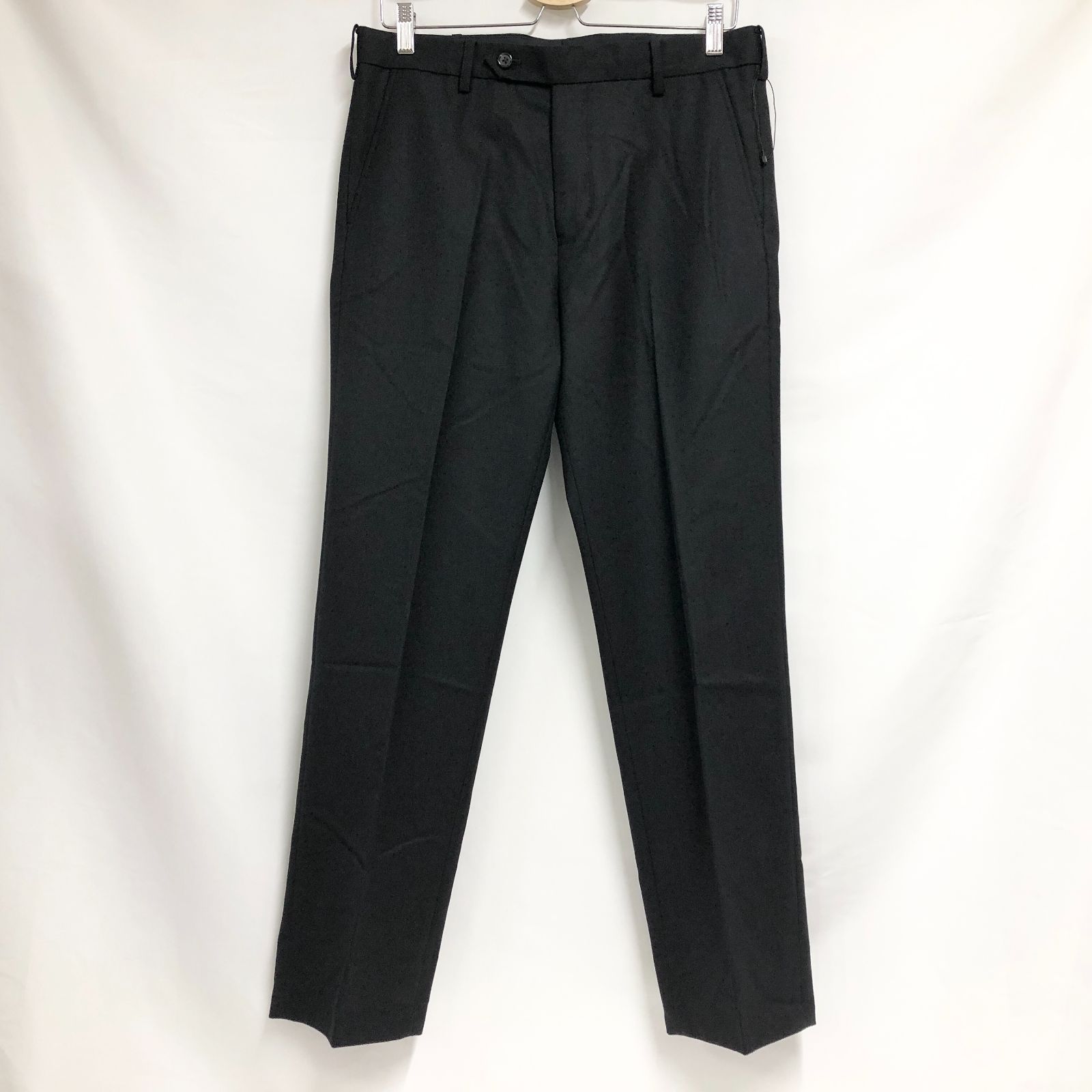 ♥ OBSIDIAN オブシディアン ウール ストレッチストレートパンツ M ブラック