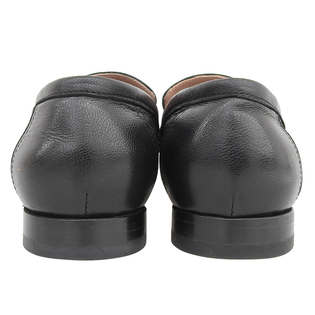 HERMES エルメス モカシン パリ ブラック黒 レザー シルバー金具 フラットシューズ ローファー アパレル ファッション 革靴 くつ シューズ レディース アラモード