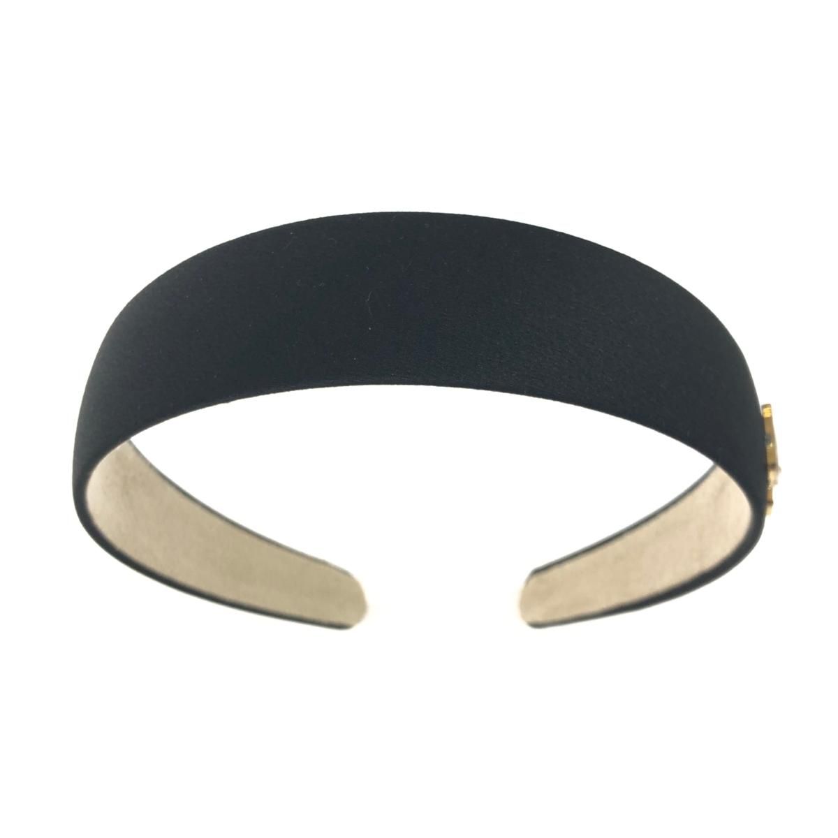 Christian Dior クリスチャンディオール カチューシャ サテン/ゴールド