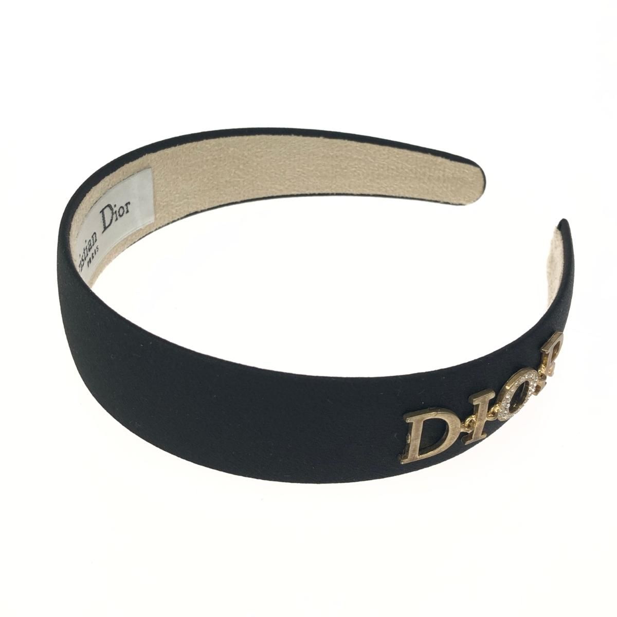 Christian Dior クリスチャンディオール カチューシャ サテン/ゴールド Christian Dior クリスチャンディオール カチューシャ サテン/ゴールド