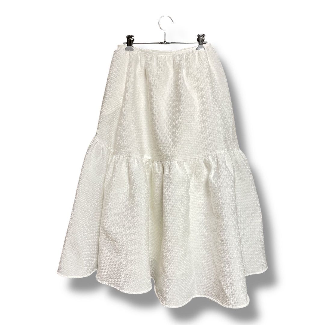 BLUELEA ブルレア ジャガードスカート ロングスカート ティアード