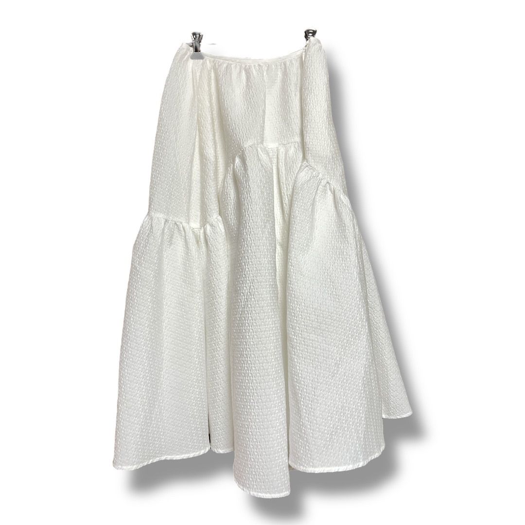 （専用）bluelea ブルレア ジャガードスカート WHITE 38サイズ BLUELEA ブルレア ジャガードスカート ロングスカート ティアード