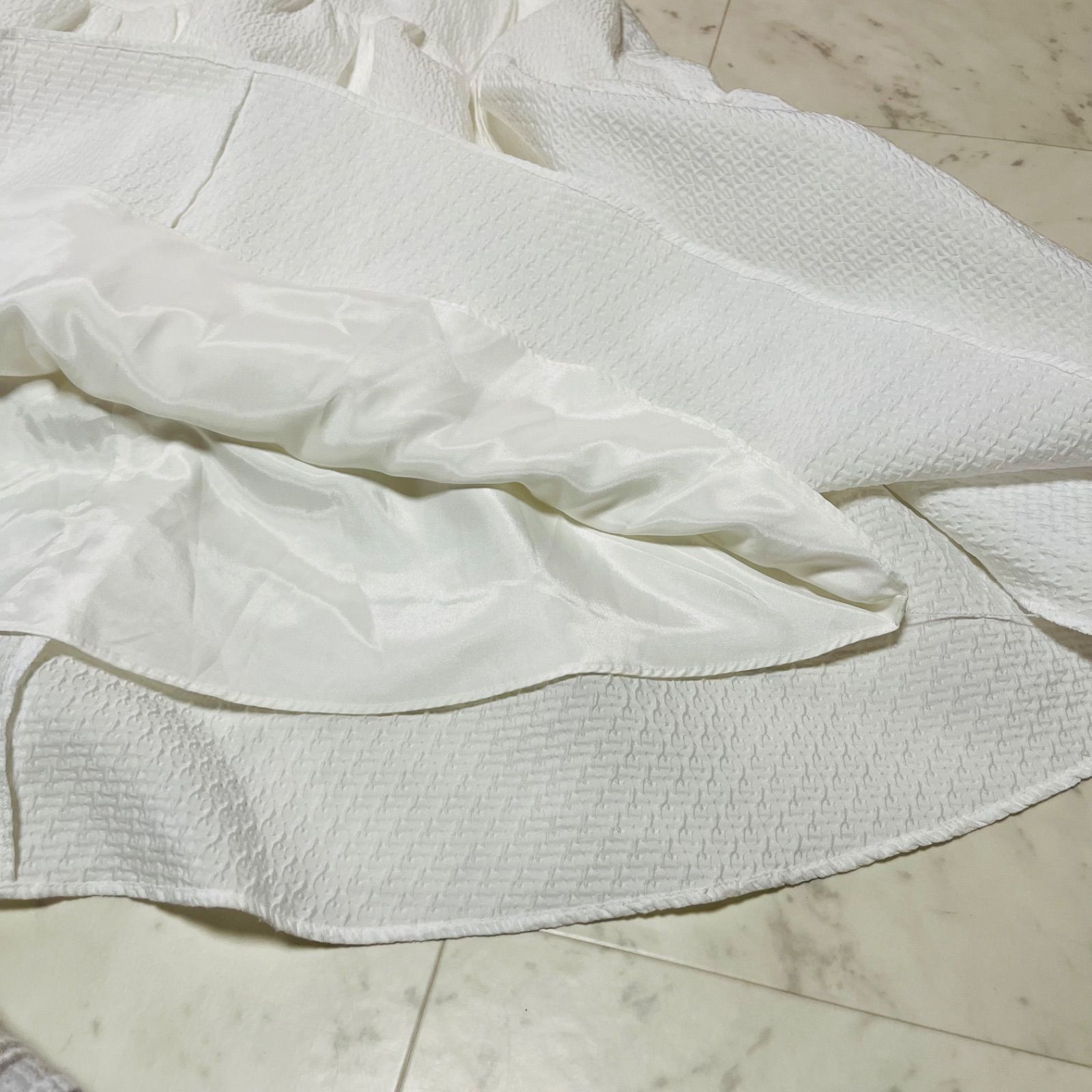 BLUELEA ブルレア ジャガードスカート ロングスカート ティアード