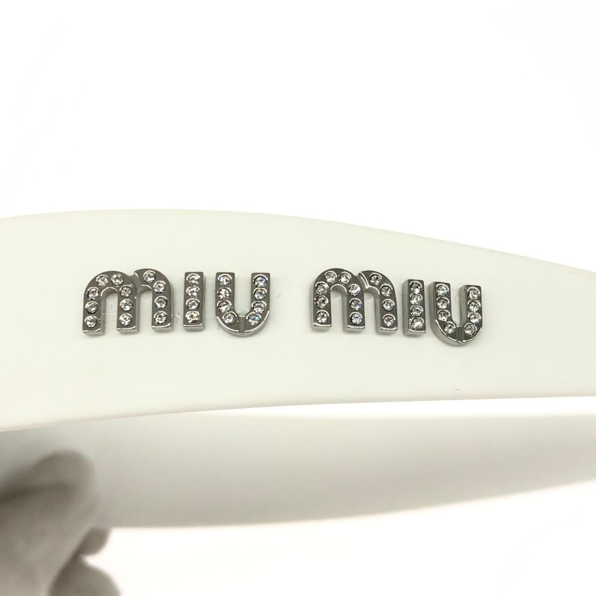 miumiu ミュウミュウ カチューシャ ラインストーン/プラスチック