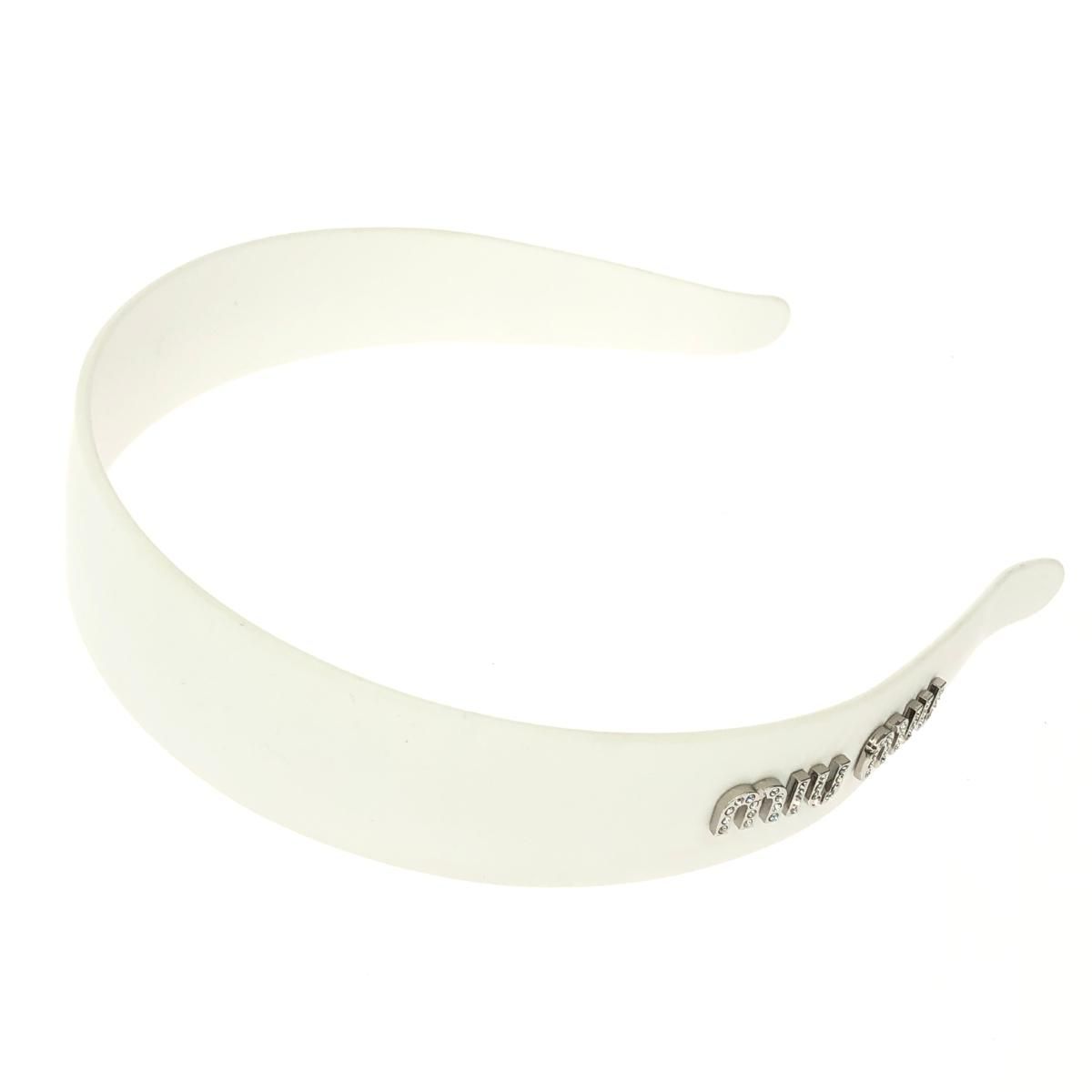 miumiu ミュウミュウ カチューシャ ラインストーン/プラスチック