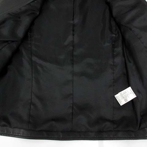 ルシェルブルー LE CIEL BLEU ノーカラー ラムレザー ライダース