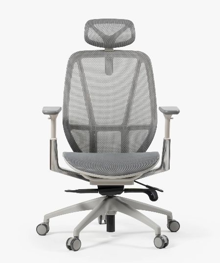 パームワークチェア ホワイト ヘッドレスト付き