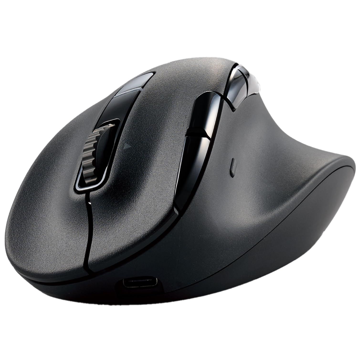 エレコム ワイヤレスマウス 静音 EX-G PRO Lサイズ Bluetooth 無線2.4 GHz 両対応 充電式 8ボタン 高速スクロール チルトホイール 抗菌 ブラック M-