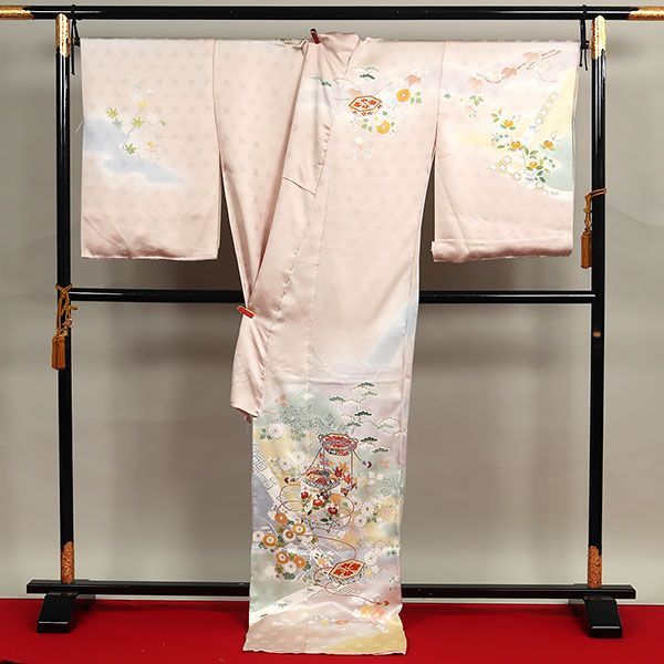 eha 3230 桐壷 印 菱健 先練五枚朱子 本加工 訪問着 ぼかし 貝桶文 お仕立て付き １ヶ月半～２ヶ月で発送