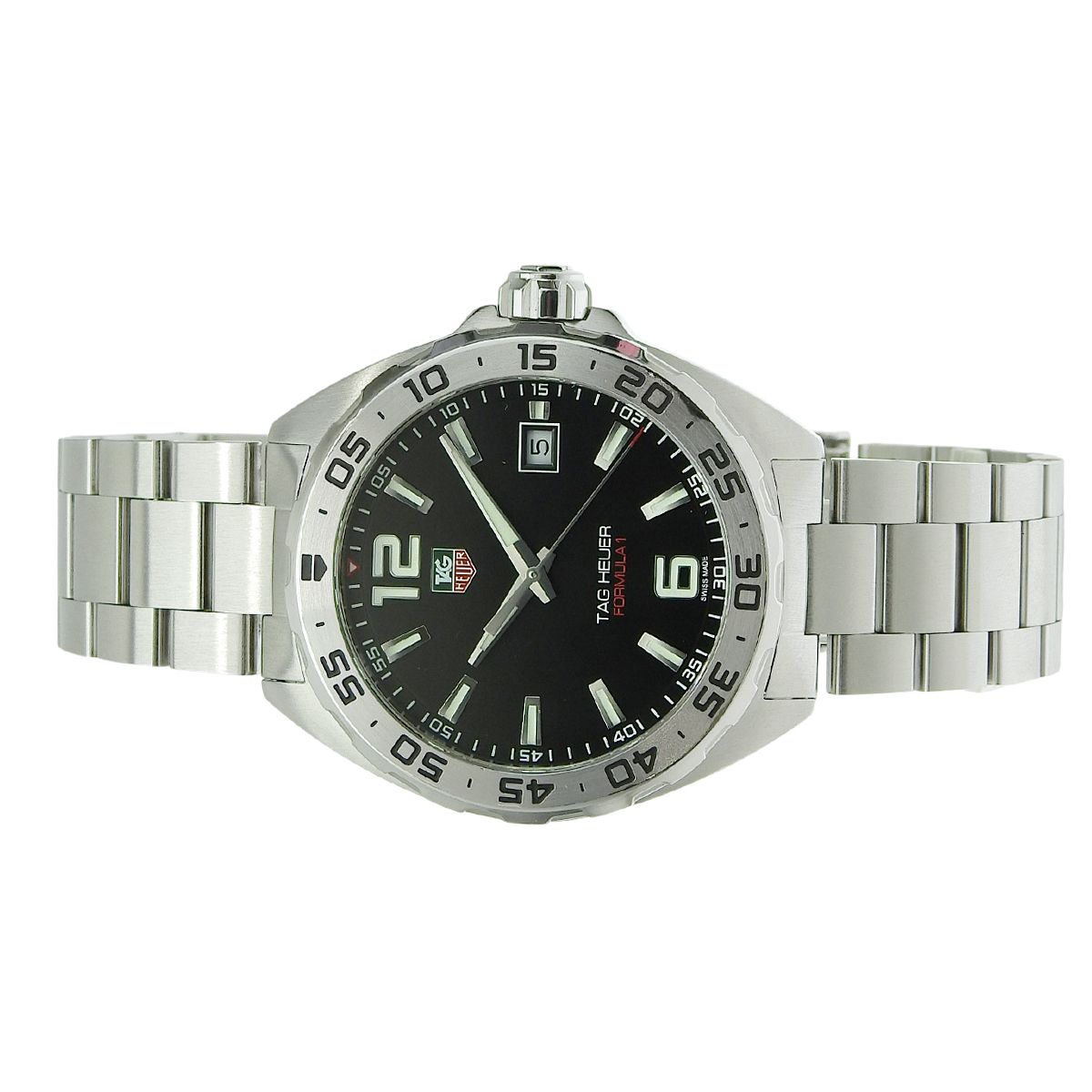 保証書付 タグホイヤー フォーミュラ1 デイト WAZ 1112 BA 0875 SS ブラック クオーツ メンズ アラモード