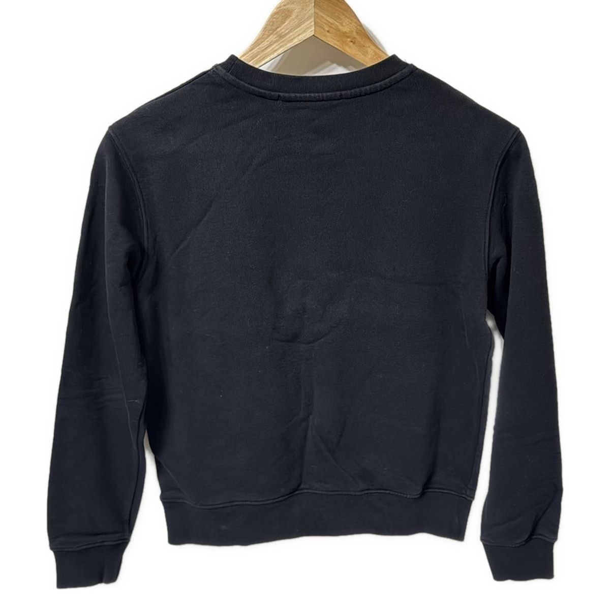 MSGM エムエスジィエム トレーナー サイズXS レディース - 黒×白 長袖 ショート丈