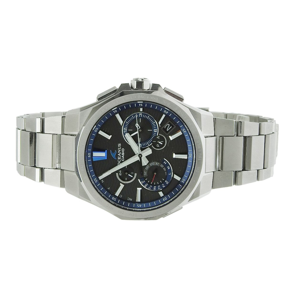 保証書付 カシオ オシアナス クラシックライン OCW-T 6000-1 AJF TI ブラック ソーラー メンズ アラモード
