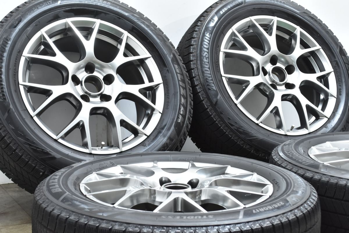 程度良好 MID 17 in 7 J 40 PCD 114 3 ハブ径60 mm ブリザックVRX 225 60 R アルファード ヴェルファイア カローラクロス トヨタ車用