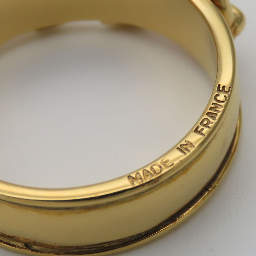 中古】 エルメス スカーフリング サンチュール ベルト メタル ゴールド