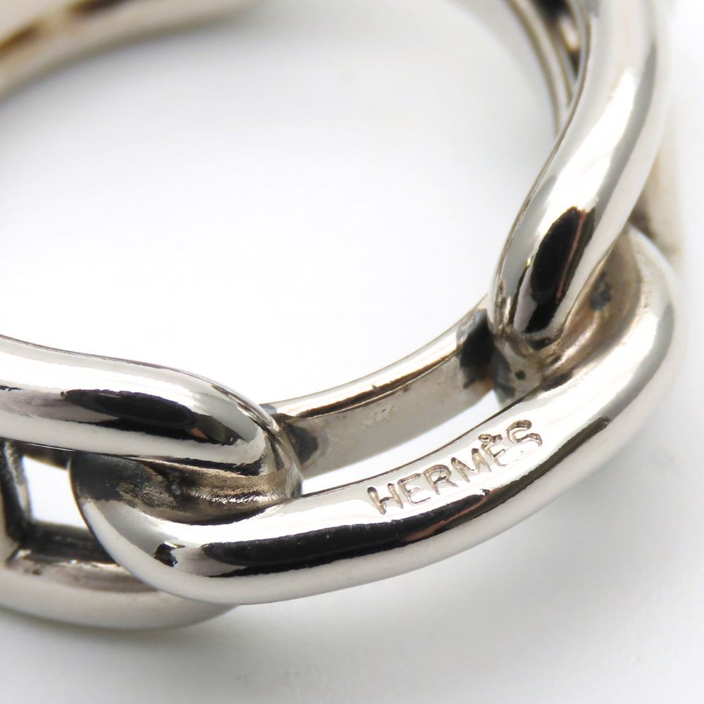 エルメス スカーフリング レガート シェーヌダンクル メタル シルバー