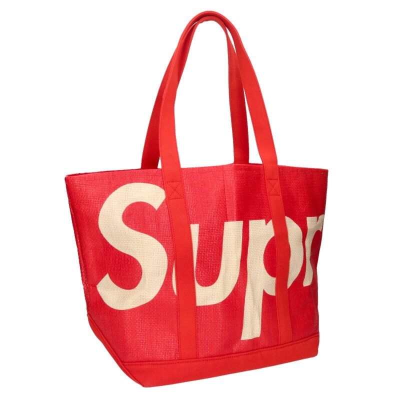 シュプリーム 20 SS RAFFIA TOTE BAG ラフィアロゴトートバッグ メンズ