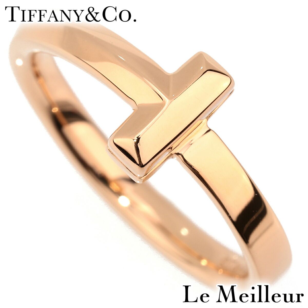 ティファニー TIFFANY&Co. ティファニー T Tワン ナロー リング 指輪 67797388 ピンクゴールド K18PG 10.5号  プレラブド 返品OK