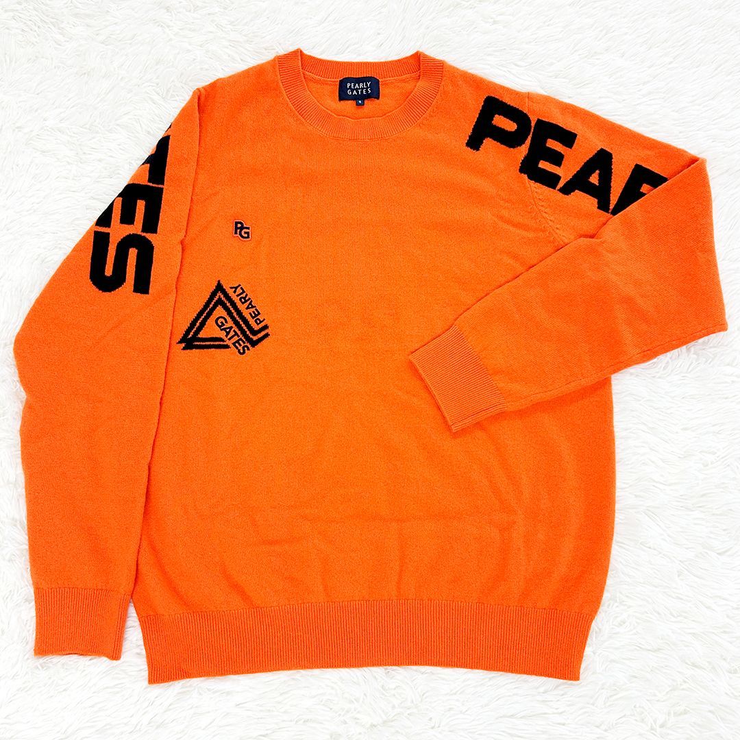 パーリーゲイツ カシミヤニットセーター サイズ5 購入 オレンジ系