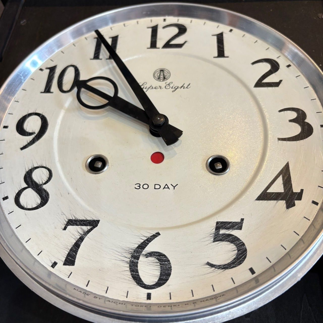 super eight/振り子柱時計】木製 ネジ巻き 大きい レトロ ジャンク品