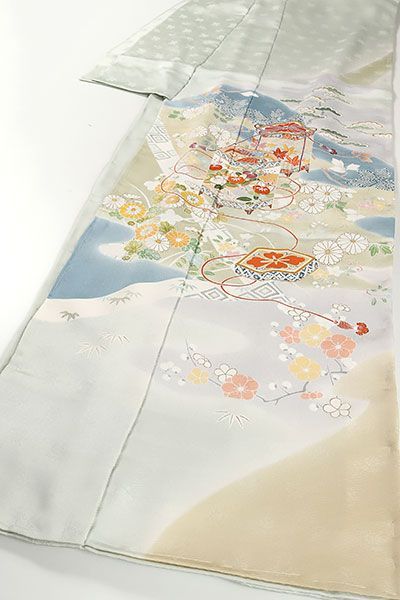  eha 3219 桐壷 印 菱健 先練五枚朱子 本加工 訪問着 ぼかし 貝桶文 お仕立て付き １ヶ月半～２ヶ月で発送 訪問着 付け下げ 着物