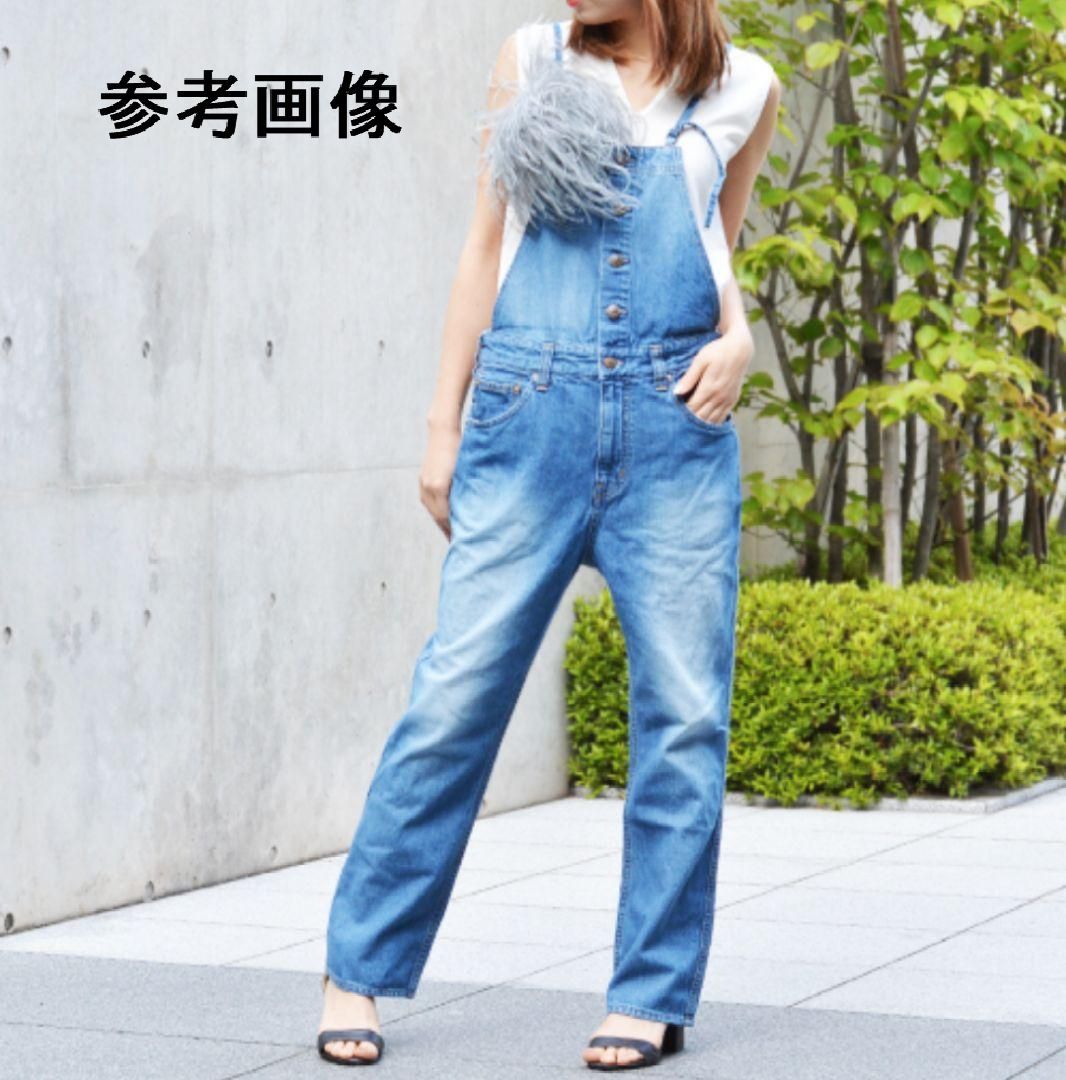 ジョンブル プレーンサロペット レディースM相当 オーバーオール ストレート AP 472 スカイブルー JOHNBULL