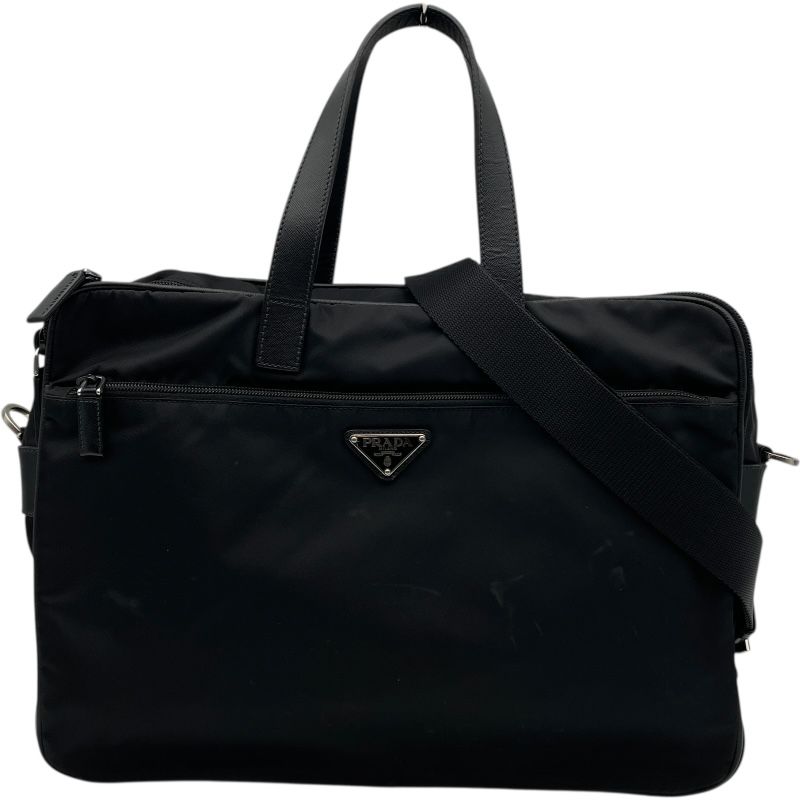 プラダ PRADA クラシック プリーフケース ブラック SV金具 ナイロン メンズ ショルダーバッグ