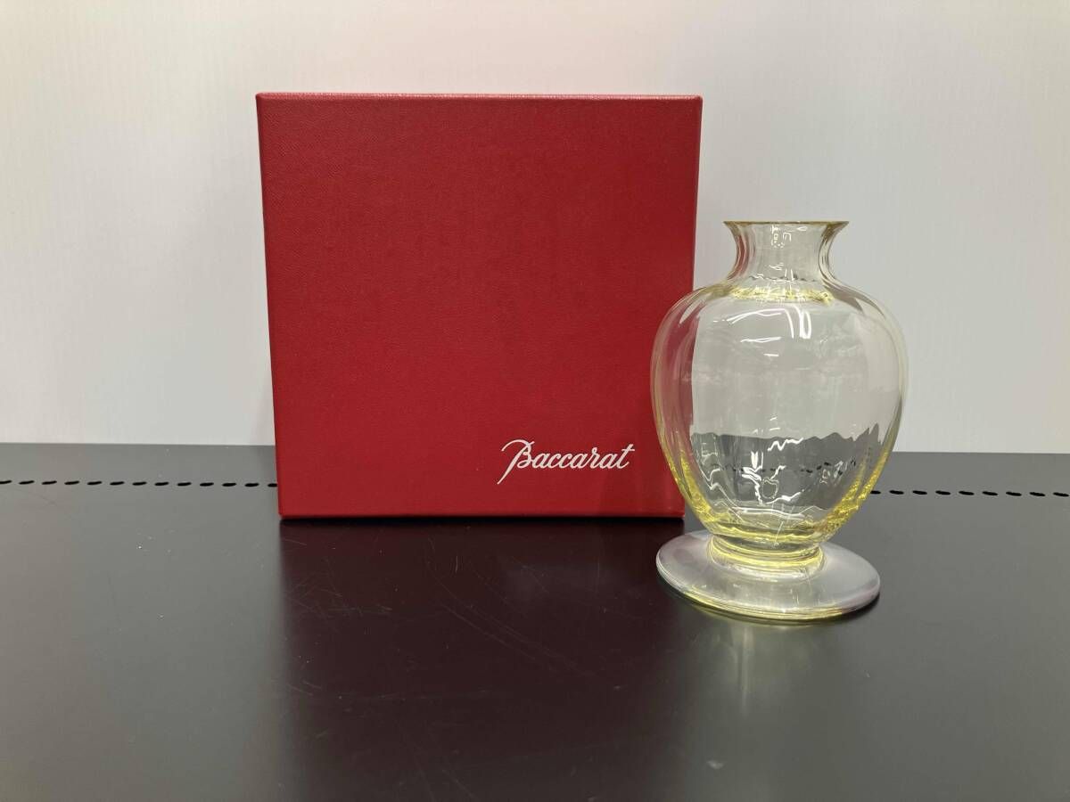 箱付き】 Baccarat バカラ フラワーベース アクアレーユ 一輪挿し 花瓶