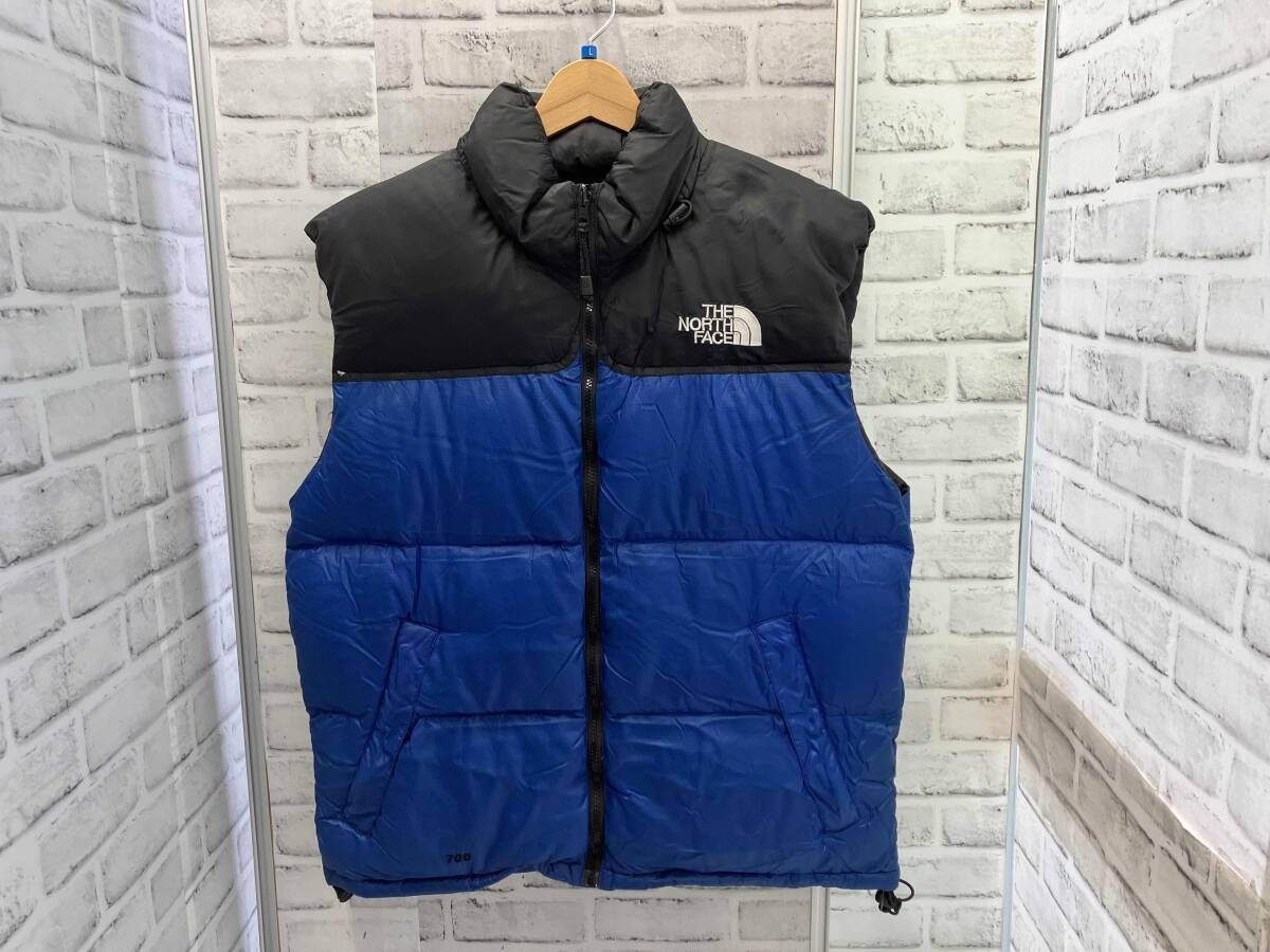 THE NORTH FACE|ダウンベスト|Lサイズ|700フィルパワー|ノースフェイス|ブラック×ブルー|グースダウン|61661