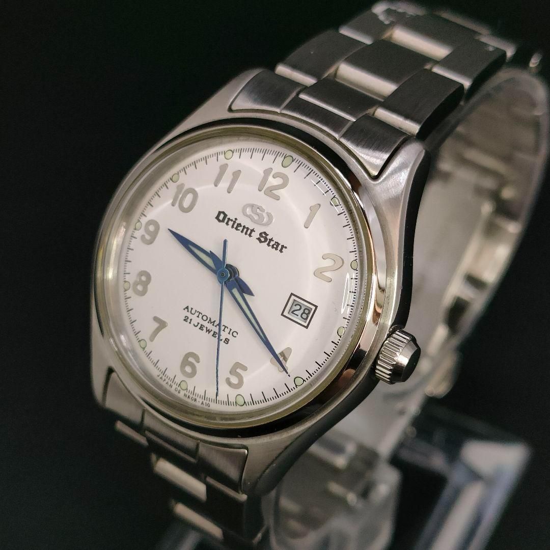 770-1 オリエントスター ホワイト ブルー シルバー モデル シリアルナンバー 414 700 自動巻き オートマチック automatic レディース lady s ウォッチ watch 腕時計 NR 0 R-Q 3