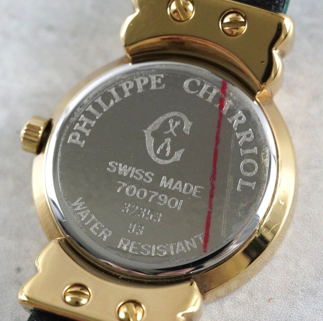 【電池交換済】フィリップ シャリオール 腕時計 18金ベゼル レディース 新品電池交換済】PHILIPPE CHARRIOL フィリップシャリオール