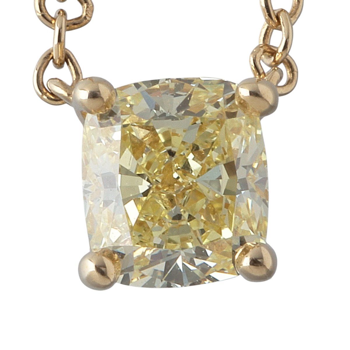 ティファニー ソリティア イエローダイヤ ネックレス 約0.40ct