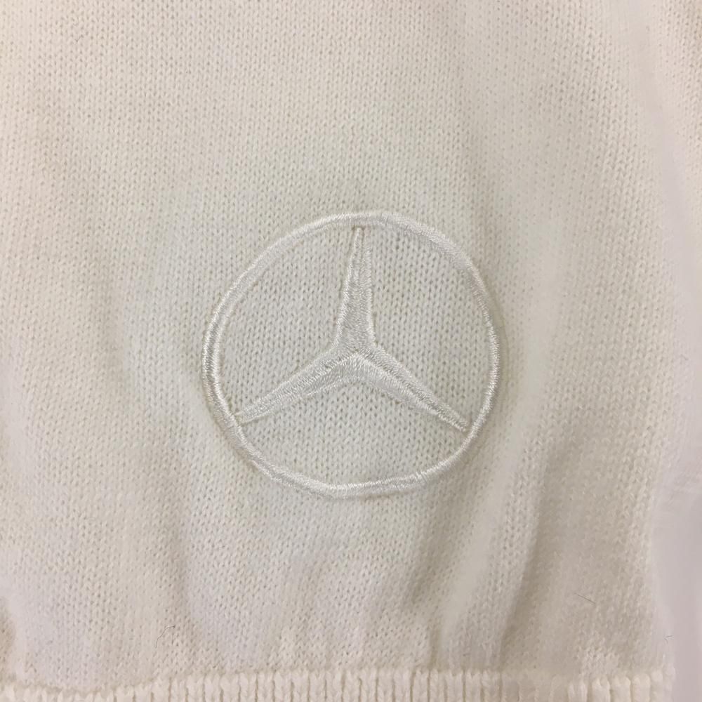 タイトリスト ニットベスト 白×ネイビー メルセデスベンツ コットン混