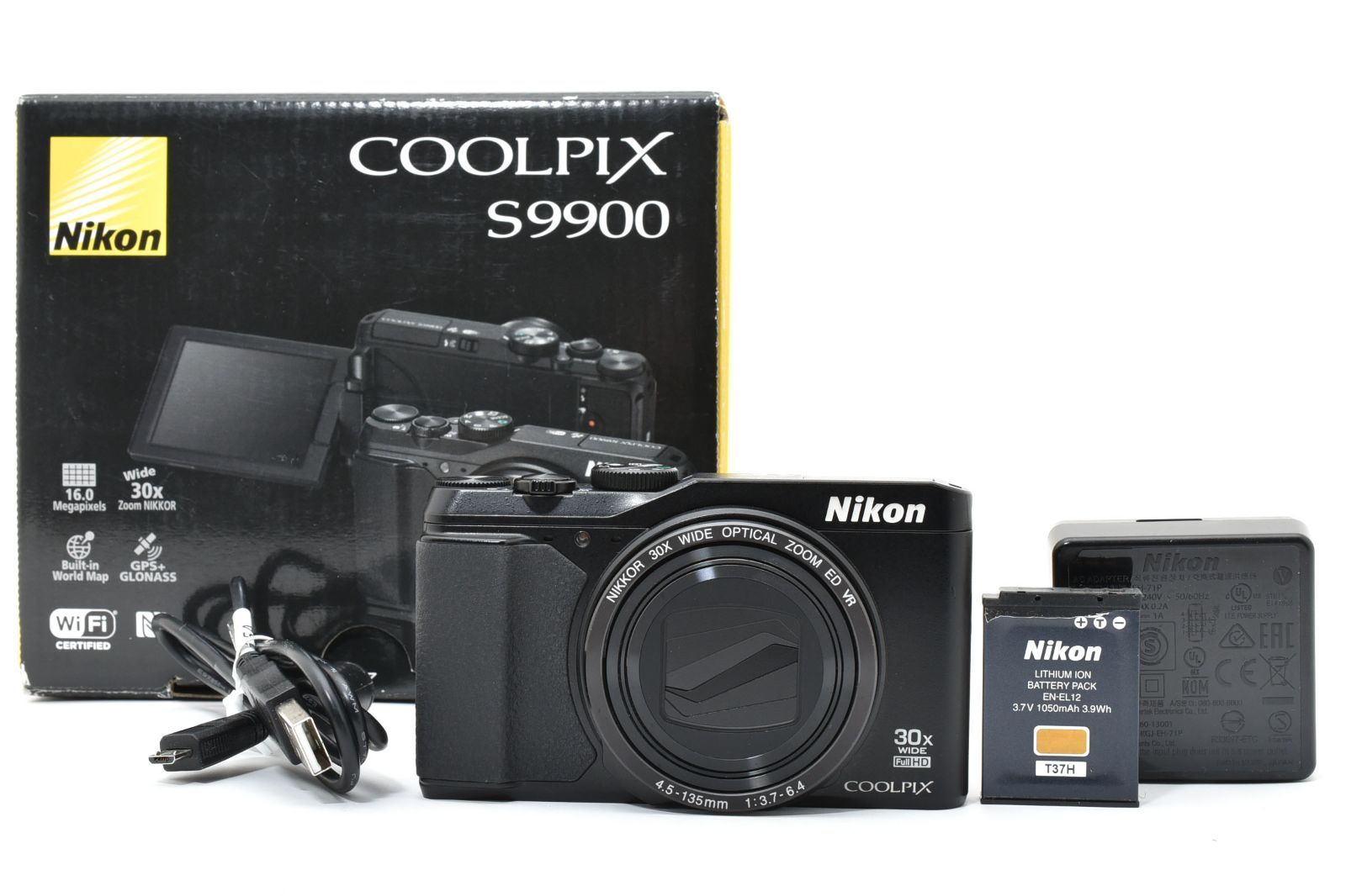 Nikon ニコン COOLPIX S 9900 ブラック コンパクトデジタルカメラ き