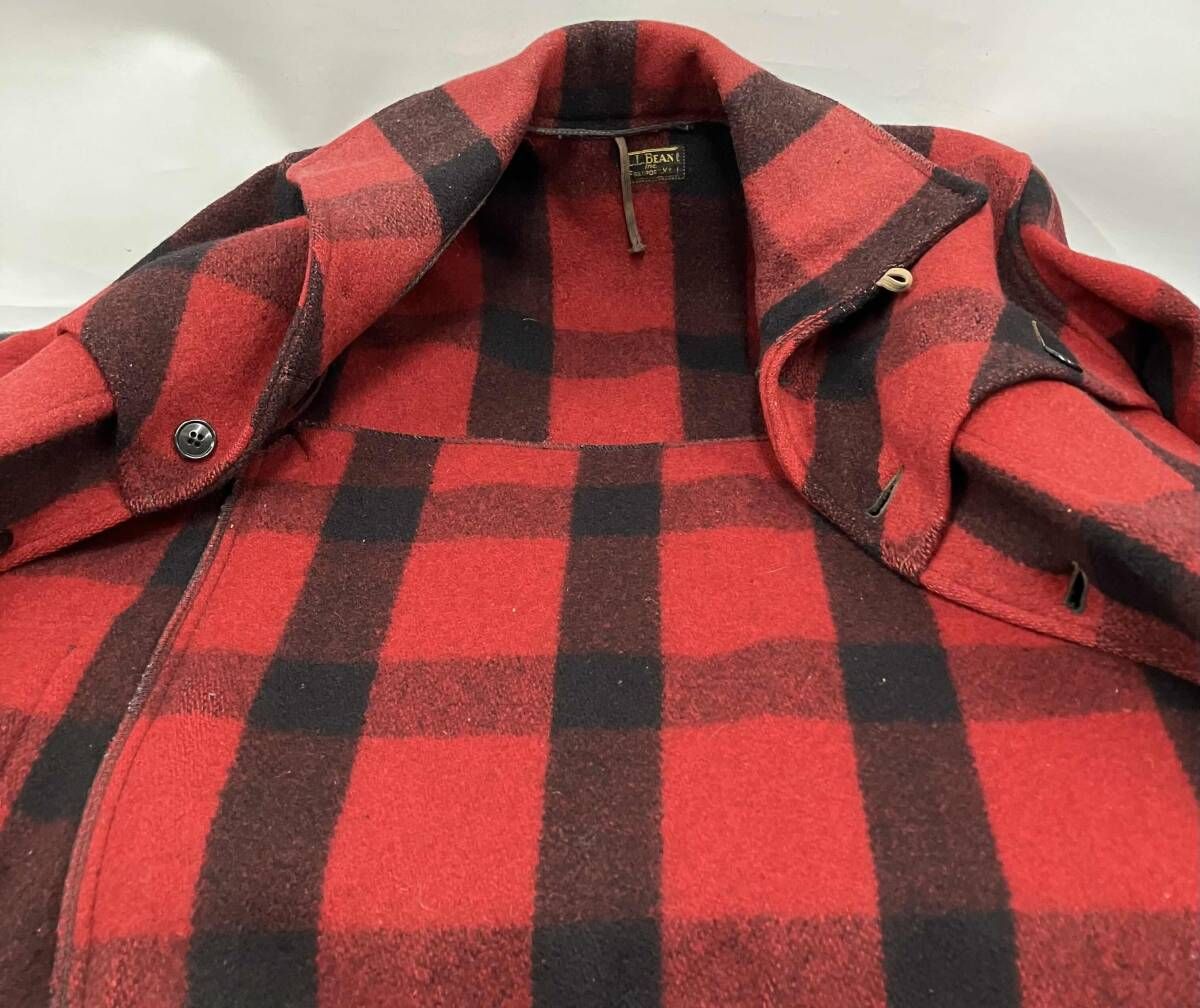 L.L.Bean 1930 s Vintage ダブルマッキーノ ジャケット 虫食い有り ポケット.左袖ボタン