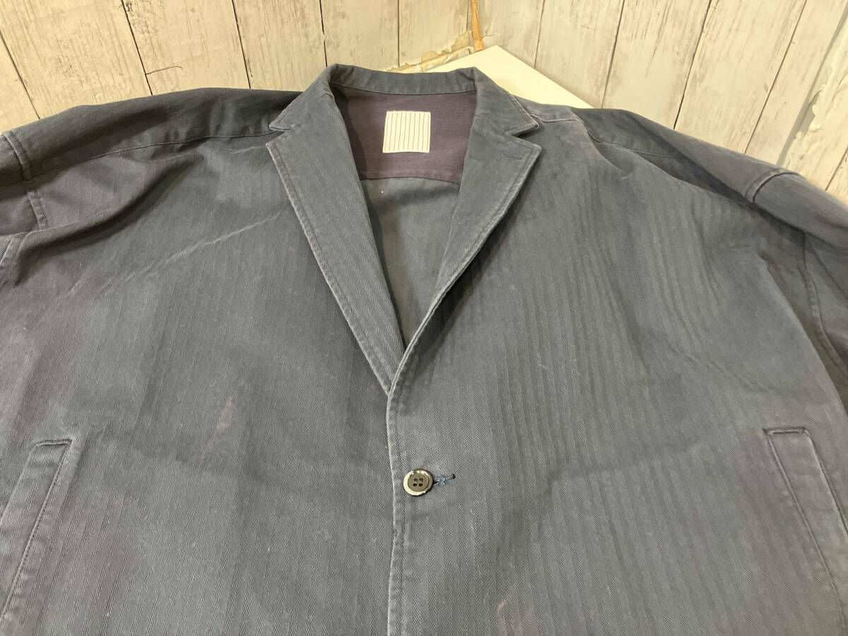 ジャケット・アウター S.F.C TAILORED SHIRT JACKET HERRINGBONE SFC S.F.C TAILORED SHIRT JACKET HERRINGBONE XLサイズ ネイビー