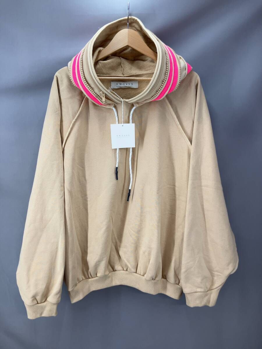 タグ付き R.M GANG アールエムギャング RMG 21 SS-053 パーカー フーディー 日本製 サイズF ベージュ 通年